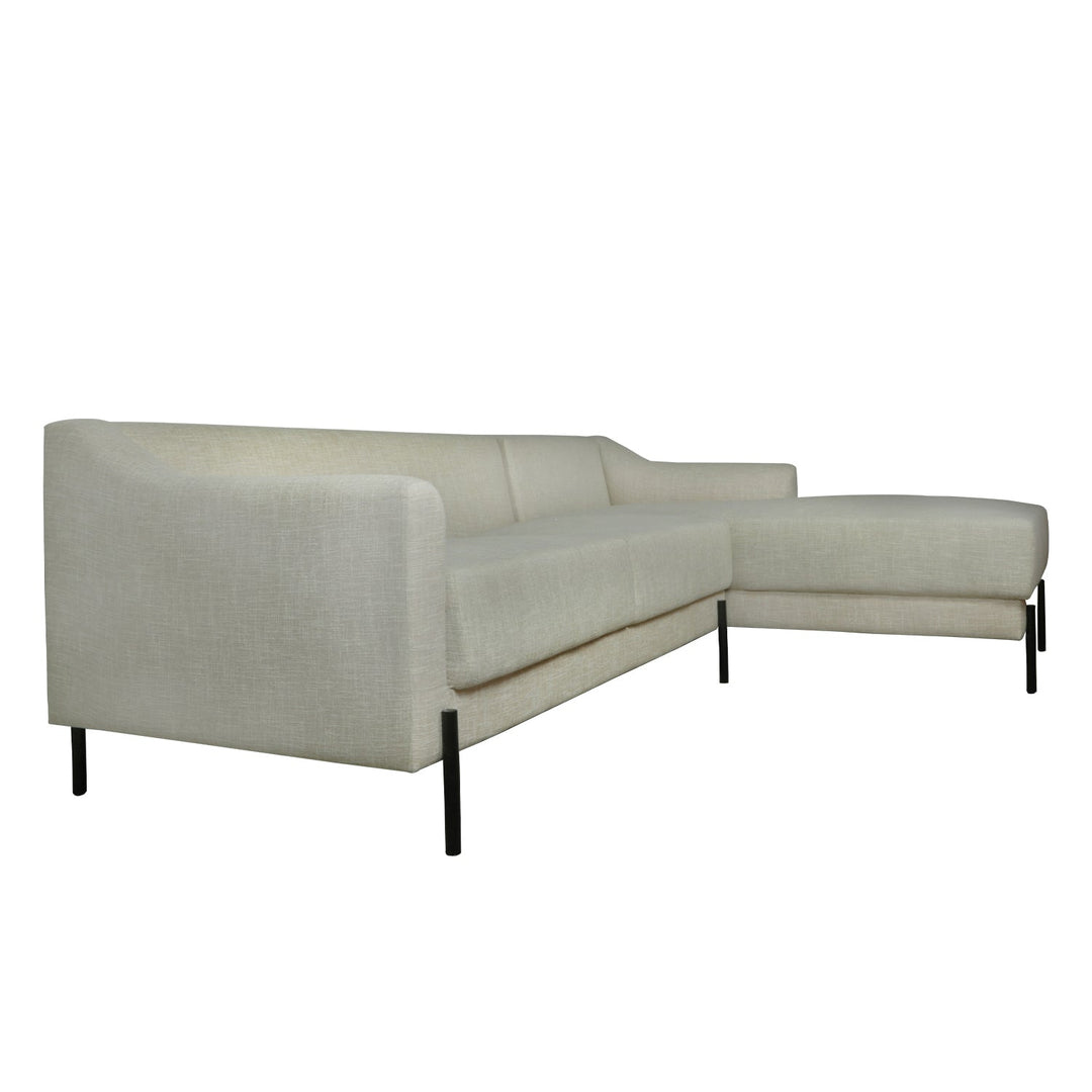 Modern L Shape Sofa, Cream - V Surfaces