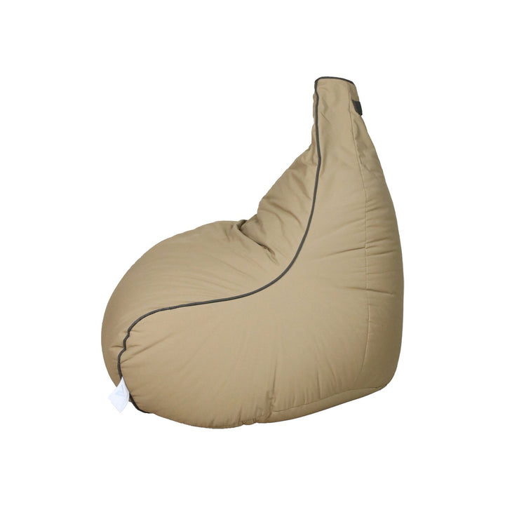 Pearl Set Bean Bag Chair with Foot Stool, L. Brown - V Surfaces