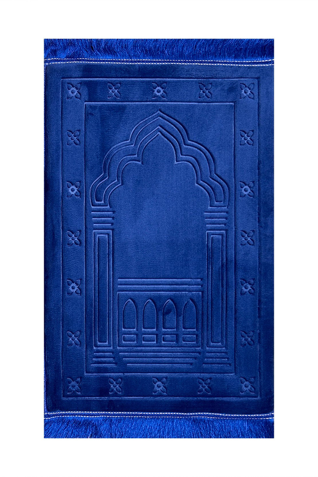Premium Memory Foam Janamaz blue - Islamic Prayer Mat - Very Thick, Padded, Non-Slip - V Surfaces