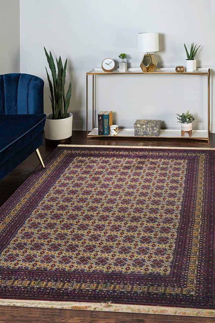 Premium Quality Afghan (Acrylic) - Red - 6.5 x 9.5 FT - Resilient Construction for Long-Lasting Use - V Surfaces