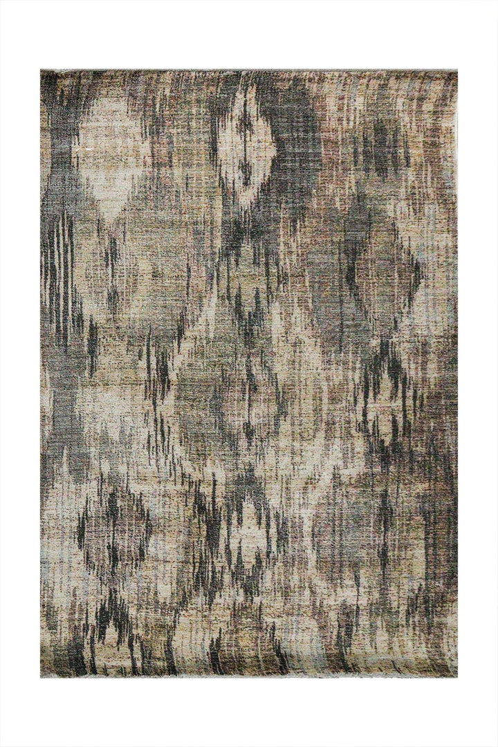 Premium Quality Turkish Antia Rug - 3.9 x 5.9 FT - Brown and Gray - Sleek and Minimalist for Chic Interiors - V Surfaces