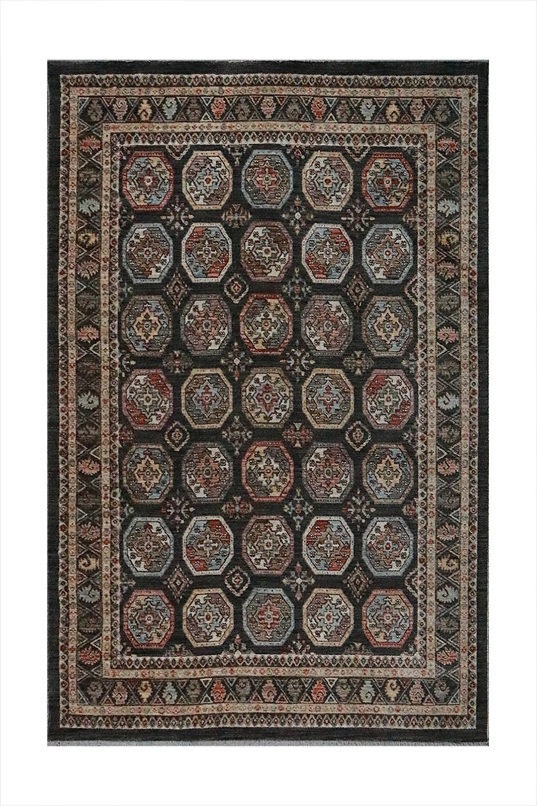 Premium Quality Turkish Antia Rug - 3.9 x 5.9 FT - Brown - Resilient Construction for Long-Lasting Use - V Surfaces