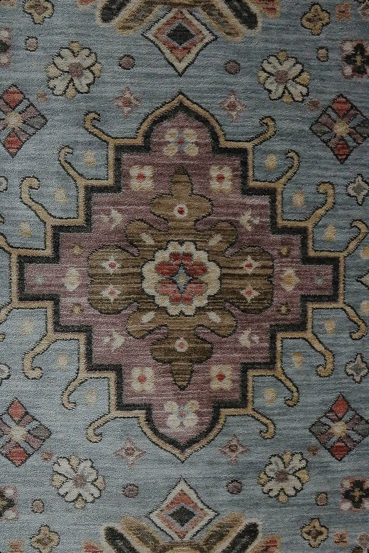 Premium Quality Turkish Antia Rug - 6.56 x 9.84 FT - Blue - Resilient Construction for Long-Lasting Use - V Surfaces