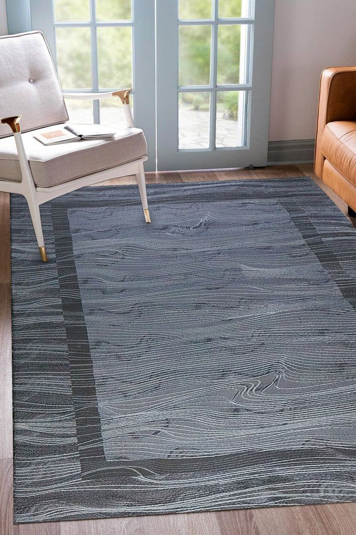 Premium Quality Turkish Astana Rug - 5.3 x 7.5 FT - Gray - Resilient Construction for Long-Lasting Use - V Surfaces