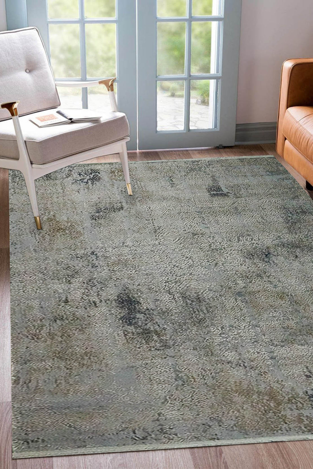 Premium Quality Turkish Borego Rug - 4.92 x 7.38 FT - Blue - Resilient Construction for Long-Lasting Use - V Surfaces