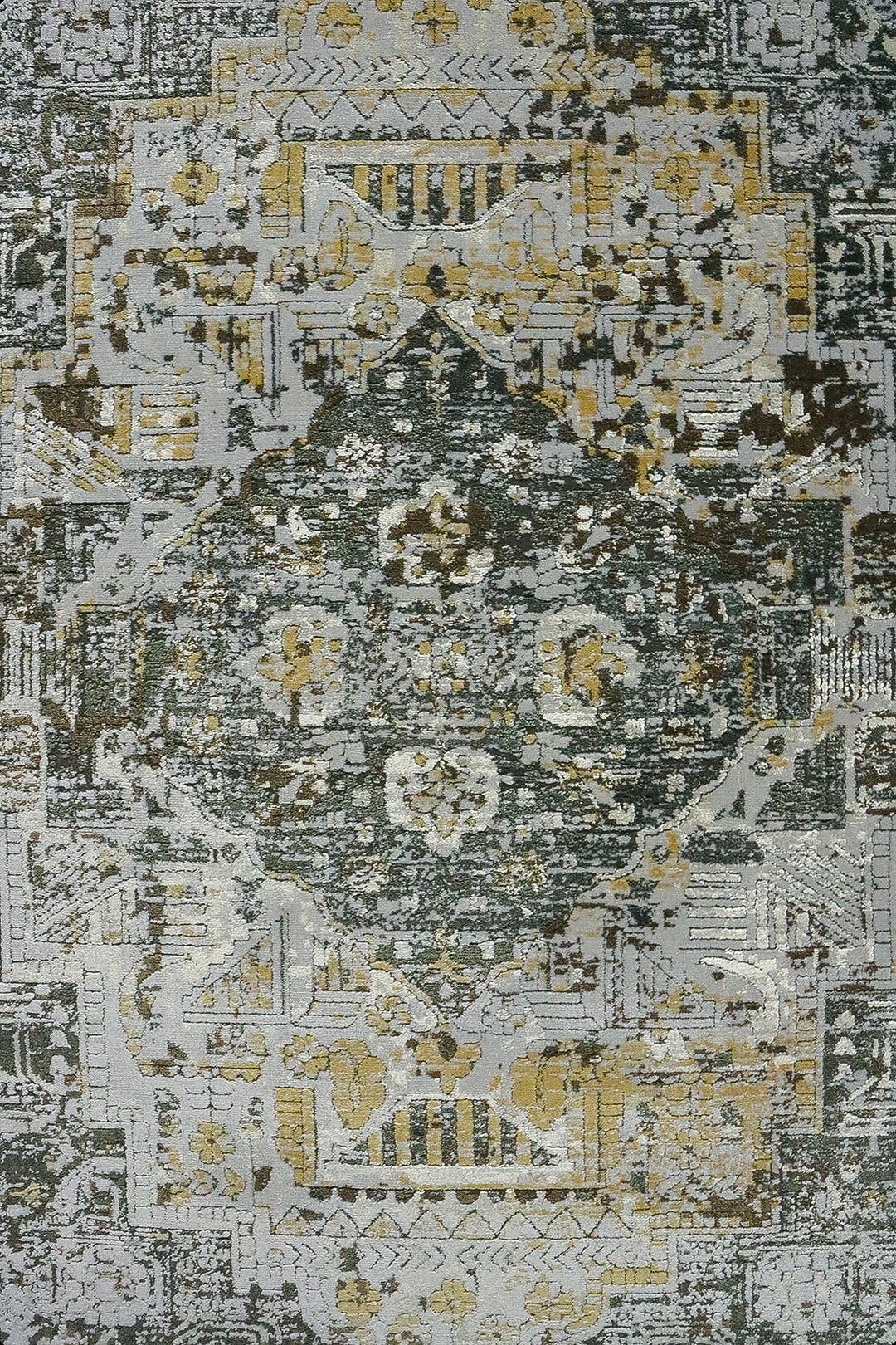 Premium Quality Turkish Brooklyn Rug - 5.24 x 7.54 FT - Gray - Resilient Construction for Long-Lasting Use - V Surfaces