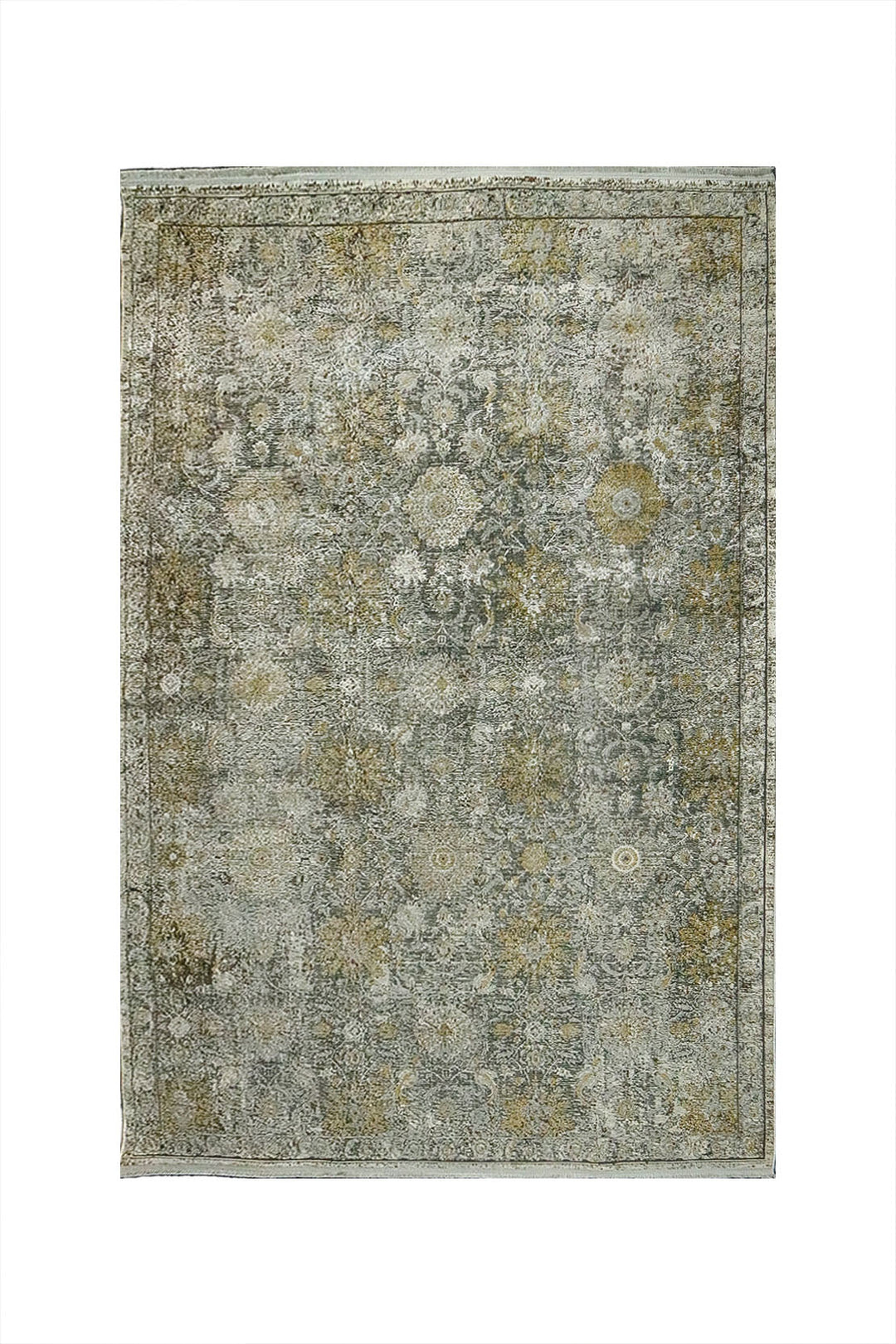 Premium Quality Turkish Brooklyn Rug - 5.24 x 7.54 FT - Gray - Resilient Construction for Long-Lasting Use - V Surfaces