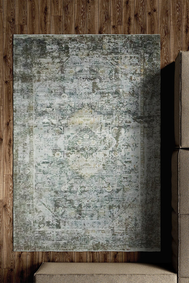 Premium Quality Turkish Brooklyn Rug - Gray - 5.2 x 7.5 FT - Resilient Construction for Long-Lasting Use - V Surfaces