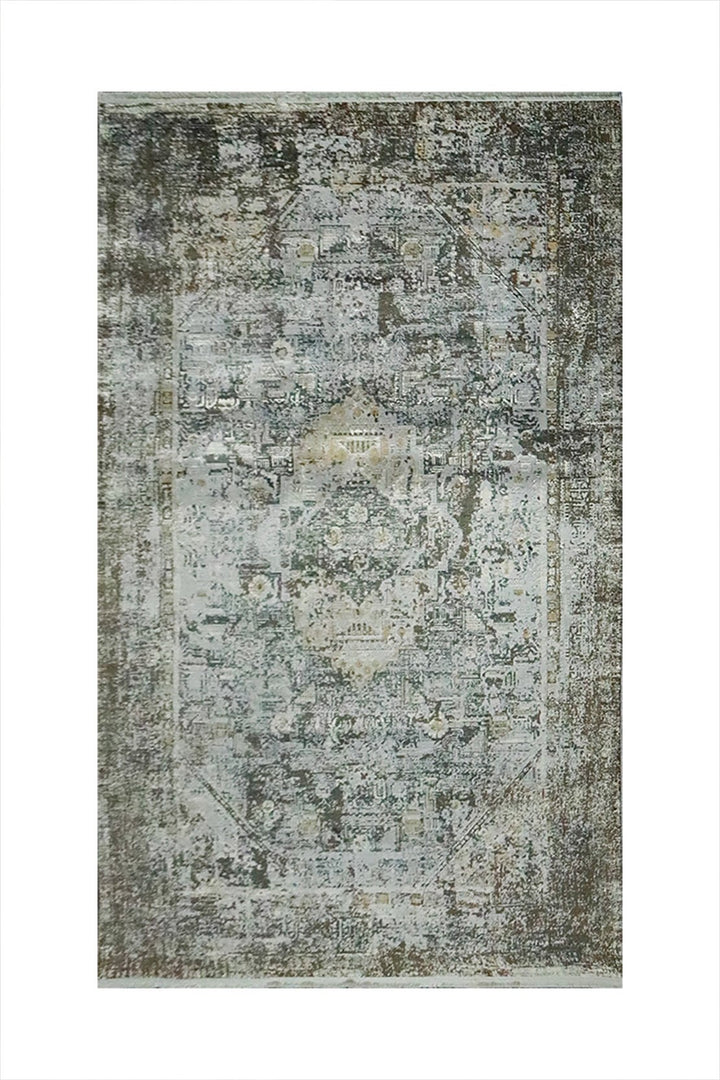 Premium Quality Turkish Brooklyn Rug - Gray - 5.2 x 7.5 FT - Resilient Construction for Long-Lasting Use - V Surfaces