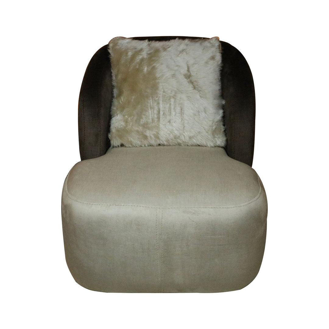 Roma Arm Chair Maldive 1801 White & Brown - V Surfaces