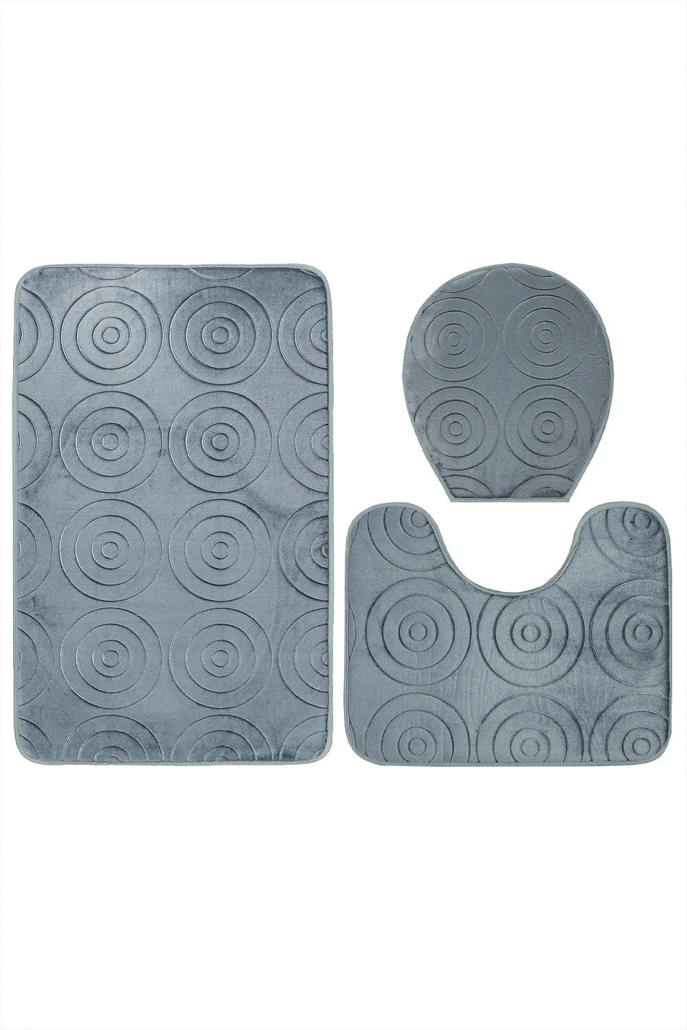 Set of Comfort Bath Mat, Gray - V Surfaces