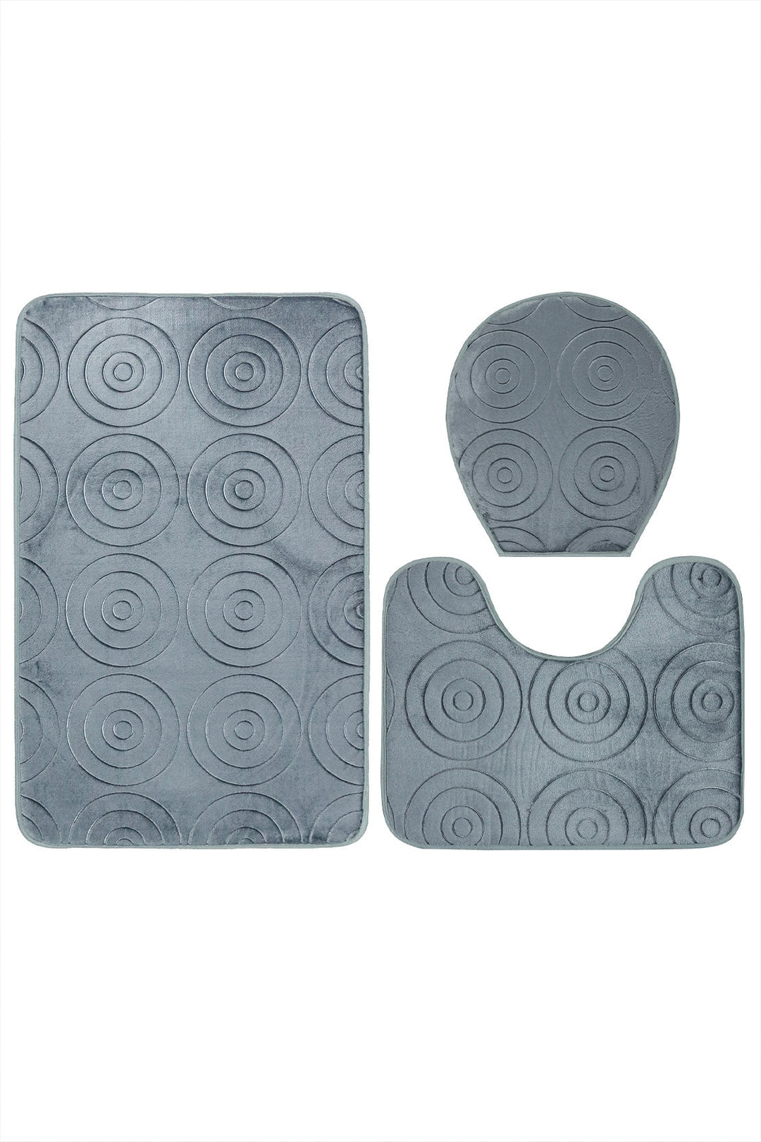 Set of Comfort Bath Mat, Gray - V Surfaces