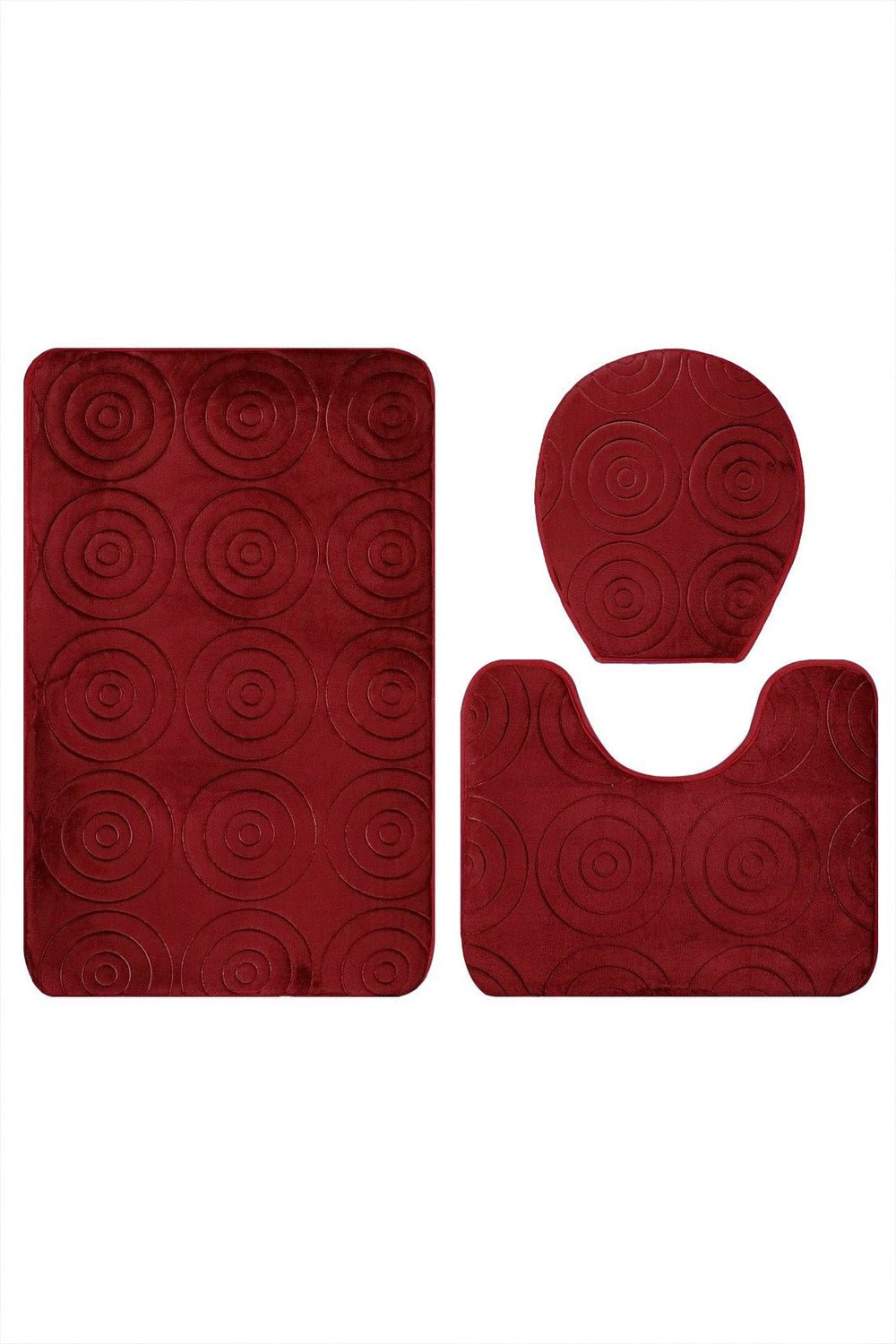 Set of Comfort Bath Mat, Maroon - V Surfaces