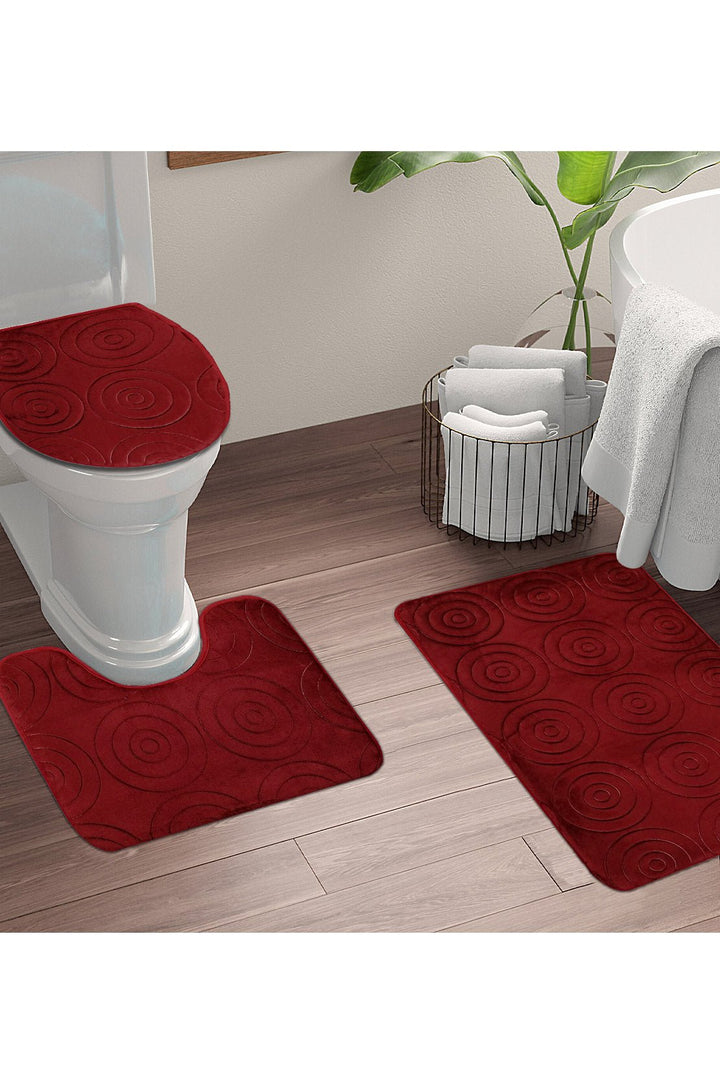 Set of Comfort Bath Mat, Maroon - V Surfaces