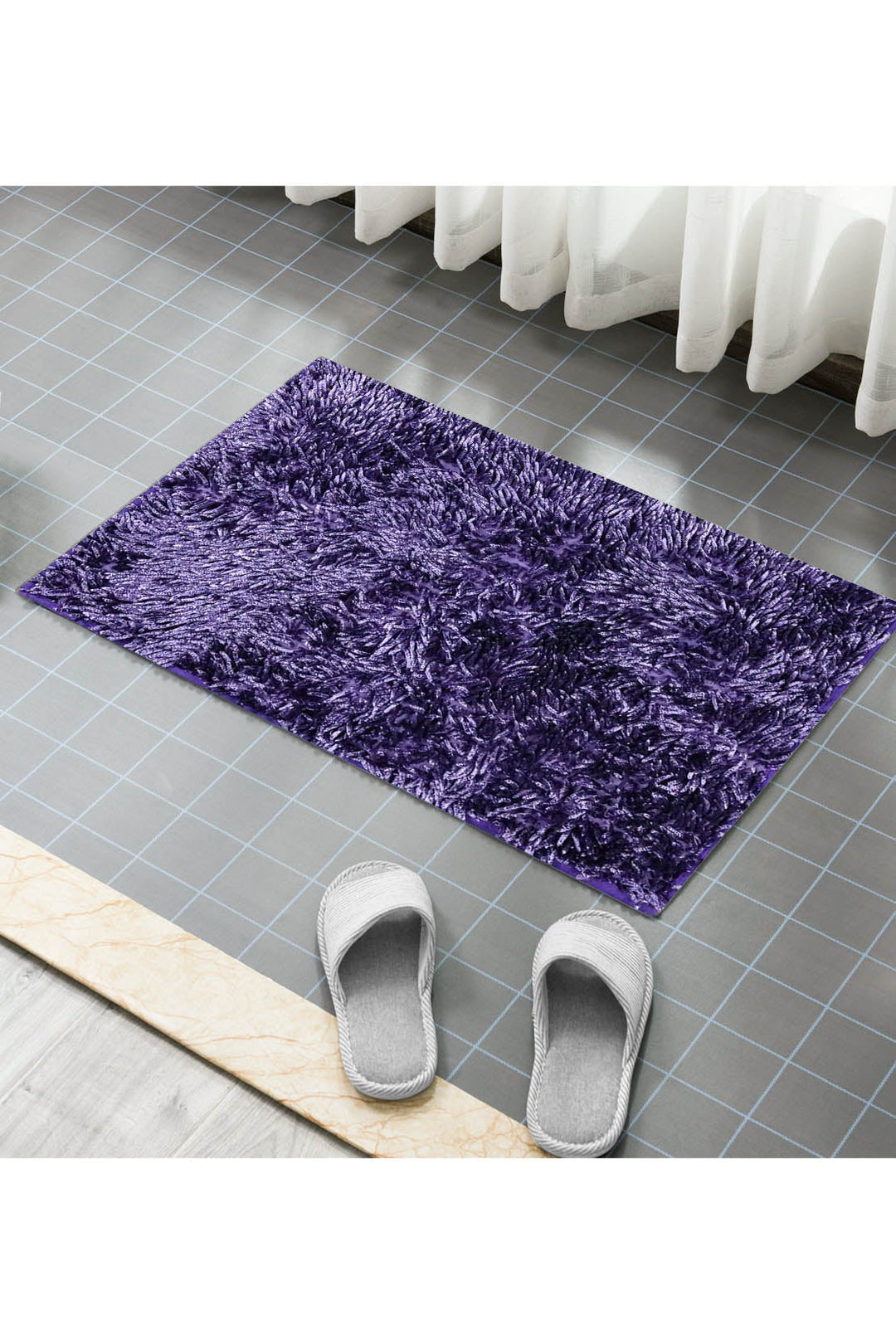 Shiny Micro Fiber Bath Mat, Purple - V Surfaces