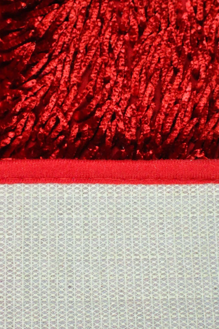Shiny Micro Fiber Bath Mat, Red - V Surfaces