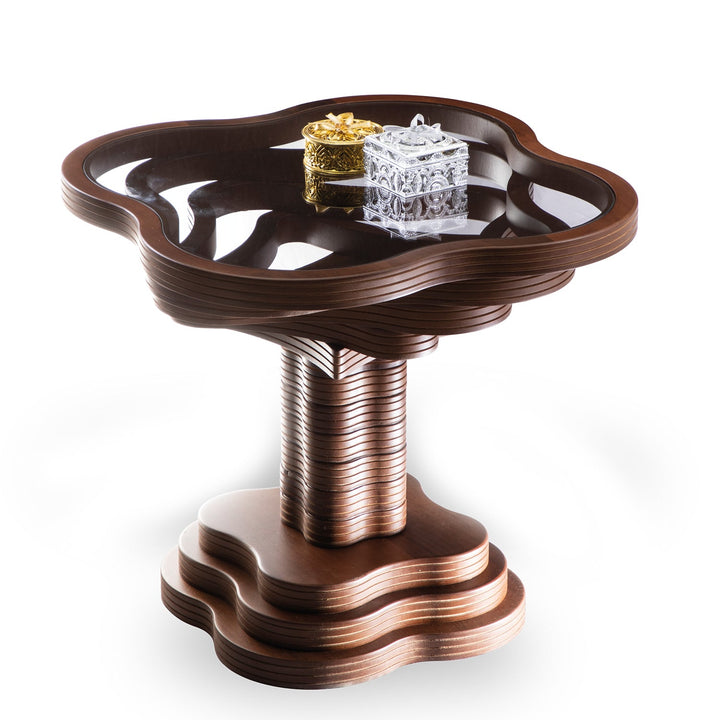 Suzan Model, Turkish Natural Walnut Coated Center Table, Wooden Rustic, Room Furniture - V Surfaces