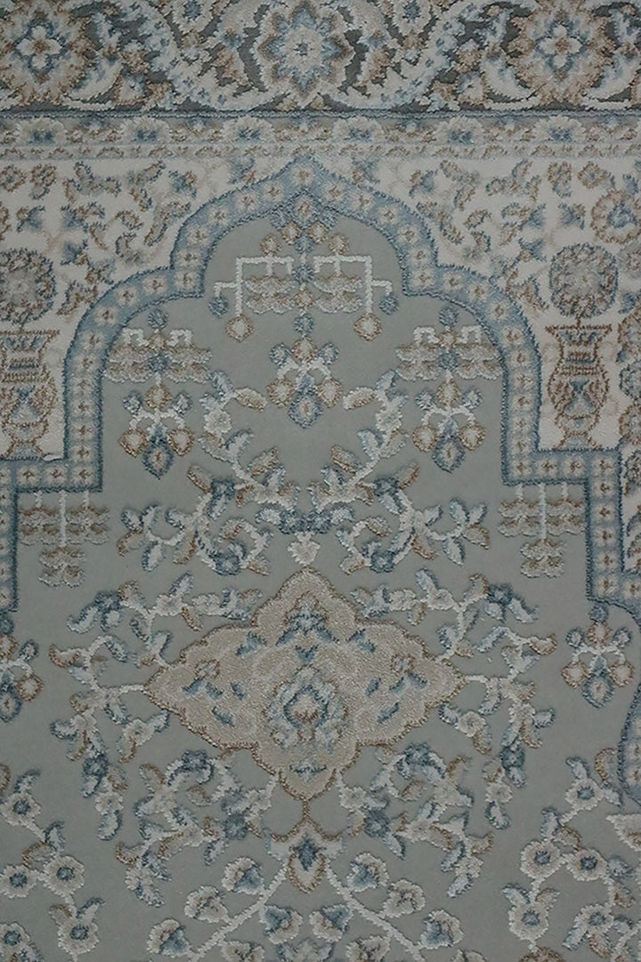 Turkish Bamboo Sajjadeh Janamaz - 2.6 x 3.9 FT - Gray - V Surfaces