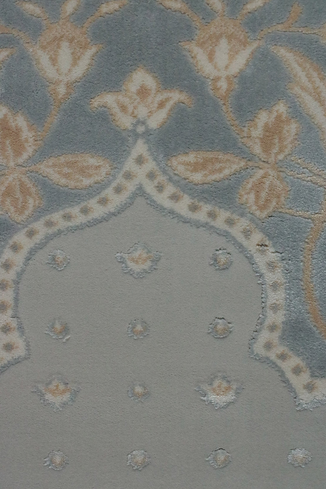 Turkish Bamboo Sajjadeh Janamaz - 2.6 x 3.9 FT - Gray - V Surfaces