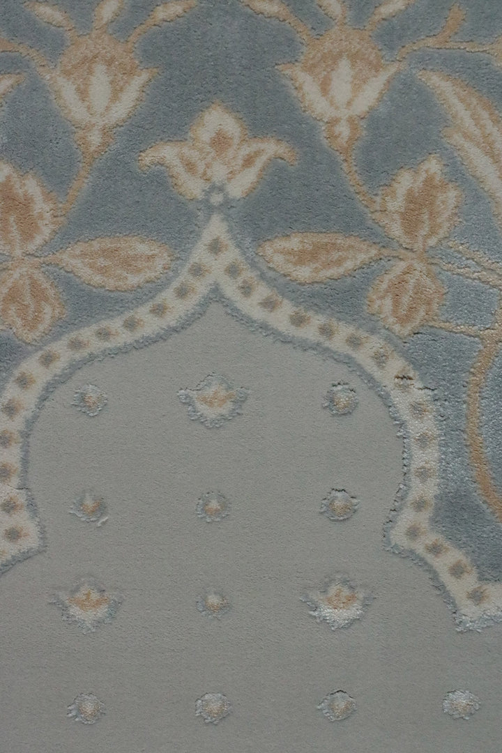 Turkish Bamboo Sajjadeh Janamaz - 2.6 x 3.9 FT - Gray - V Surfaces