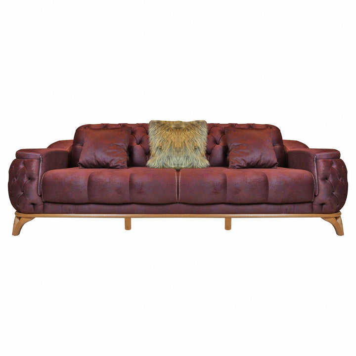 TURKISH BARCELONA SOFA 3 SEATER 1 PCS PITON V-09 MAROON - V Surfaces