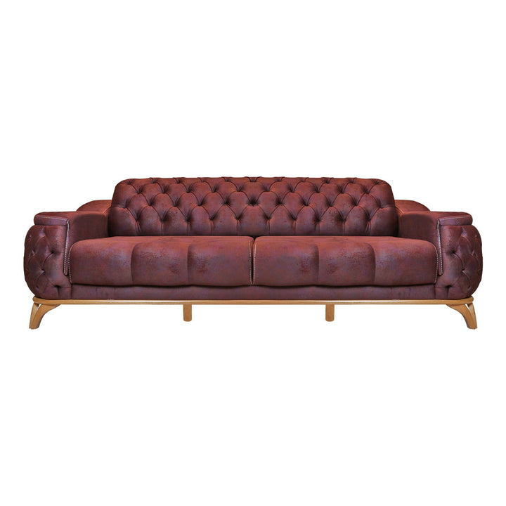 TURKISH BARCELONA SOFA 3 SEATER 1 PCS PITON V-09 MAROON - V Surfaces