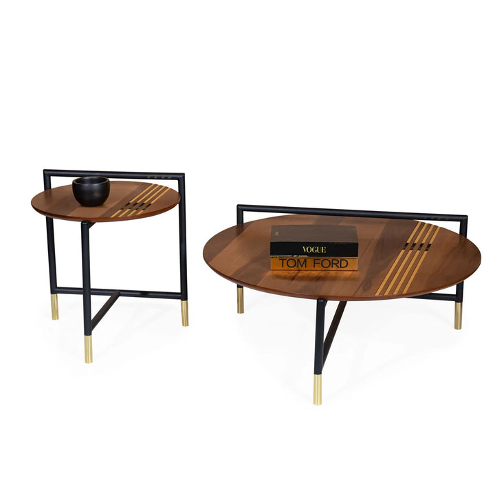 Turkish Center Table, Gold and Brown - V Surfaces