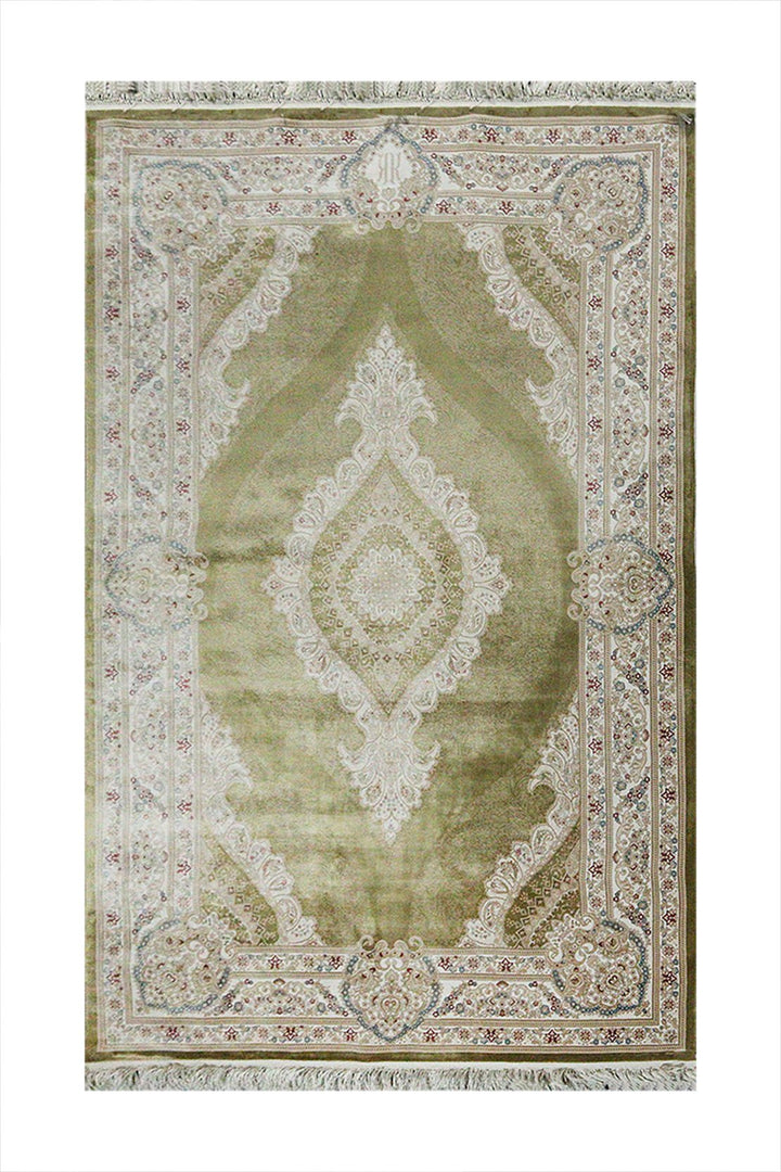 Turkish Emperor Rug - 5.3 x 7.5 FT, Green - V Surfaces