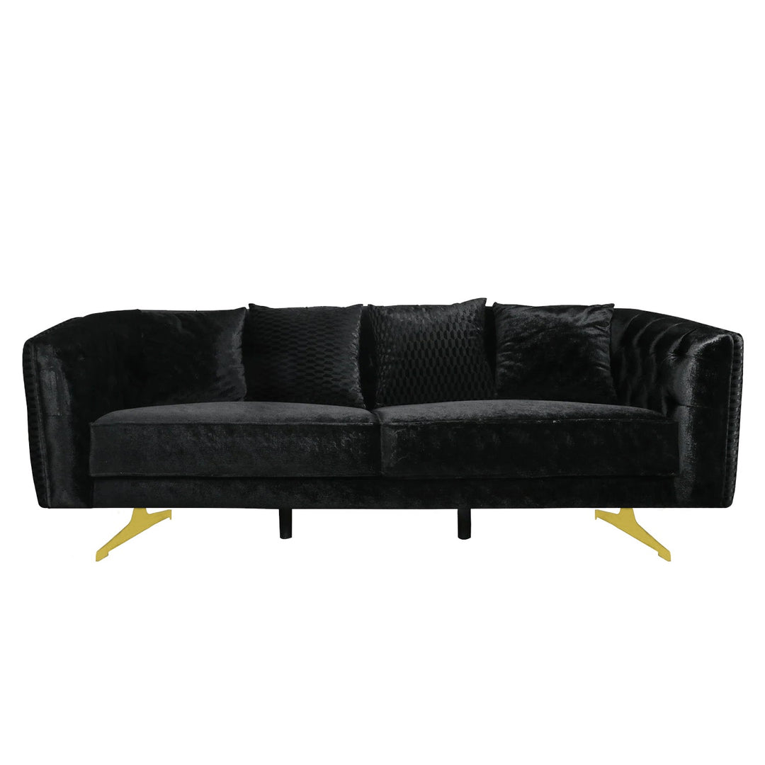 Turkish Jaguar Sofa, Set of Eight Seaters, Black - V Surfaces