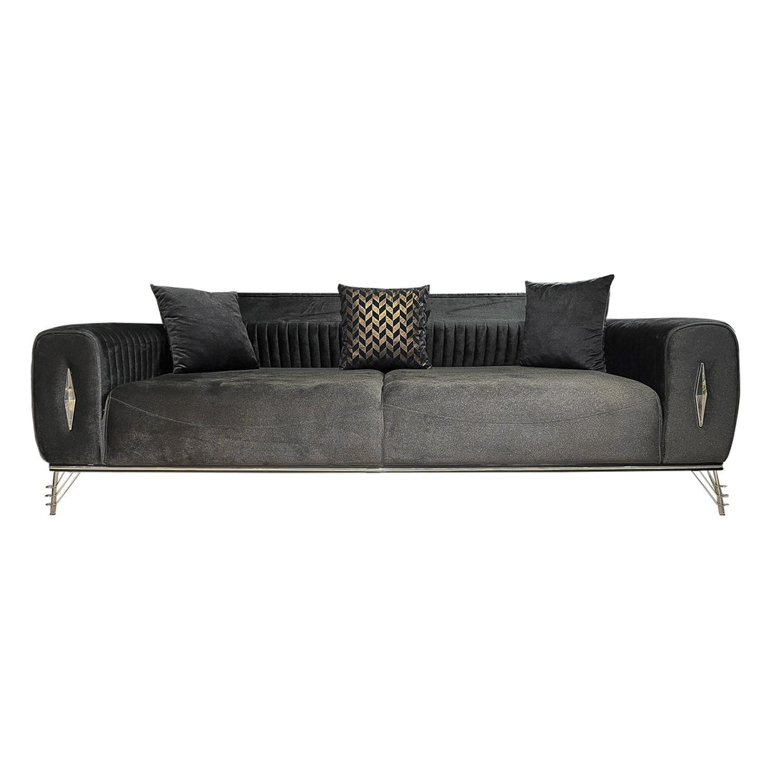 Turkish Lilyum Sofa - Black- Transform Your Living Space with Premium Sofa: A Turkish Masterpiece - V Surfaces