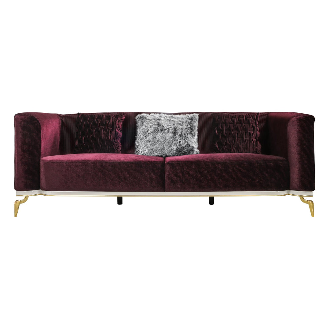 Turkish Miray Sofa, Set of Seven Seaters, Purple - V Surfaces