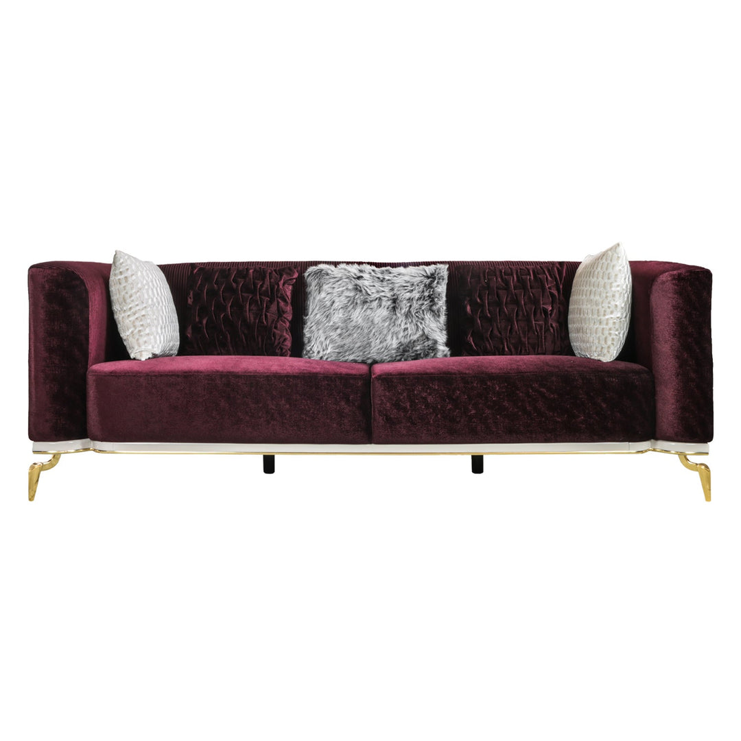 Turkish Miray Sofa, Set of Seven Seaters, Purple - V Surfaces