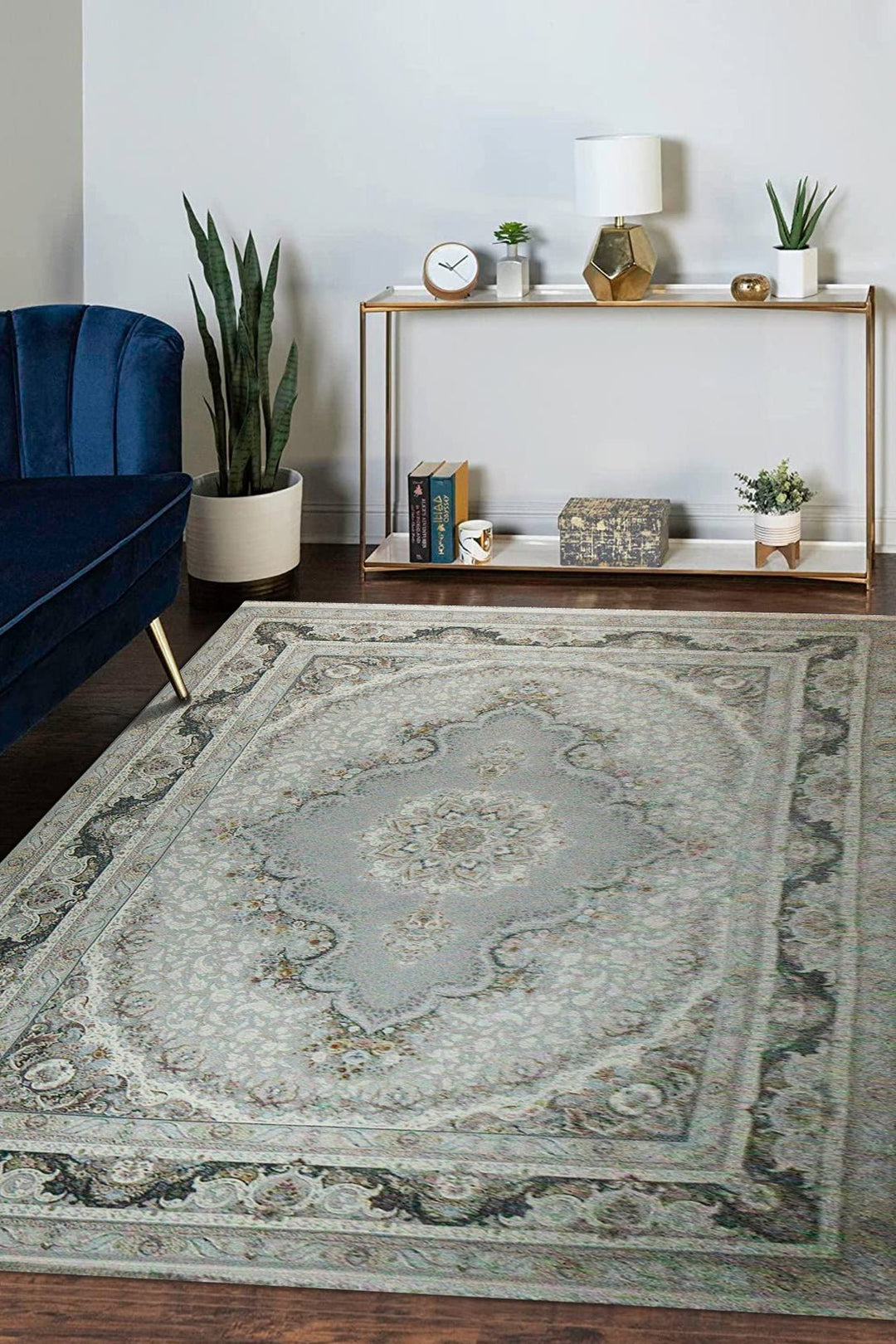 Turkish Modern Authentic 1500 Rug - Silver - 9.8 X 13.1 Ft- Premium Quality Rug - V Surfaces