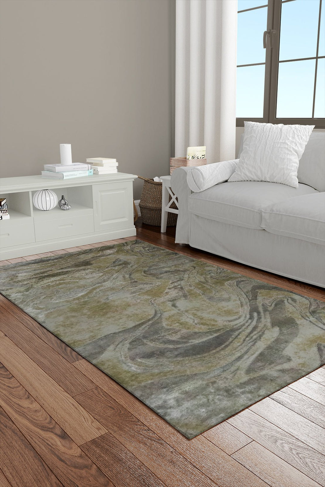 Turkish Modern Festival 1 Rug - 2.6 x 4.9 FT - Gold - Superior Comfort, Modern Style Accent Rugs - V Surfaces