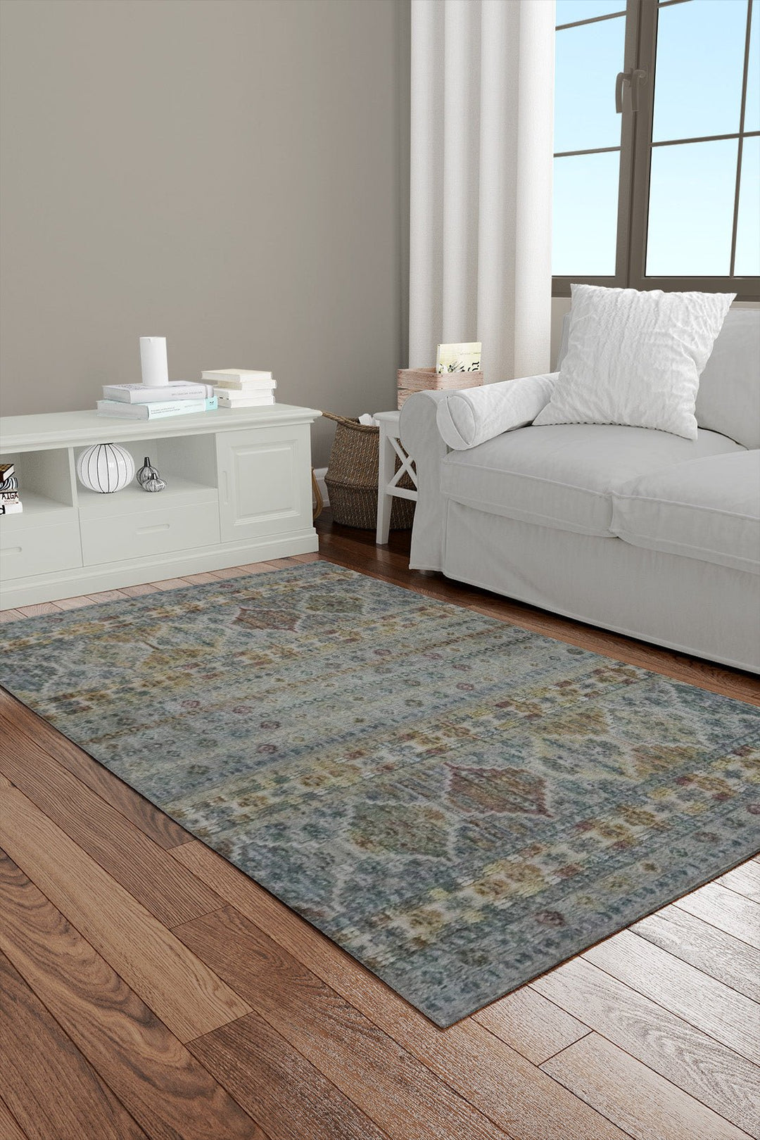 Turkish Modern Festival 1 Rug - 2.6 x 4.9 FT - Gray - Superior Comfort, Modern Style Accent Rugs - V Surfaces