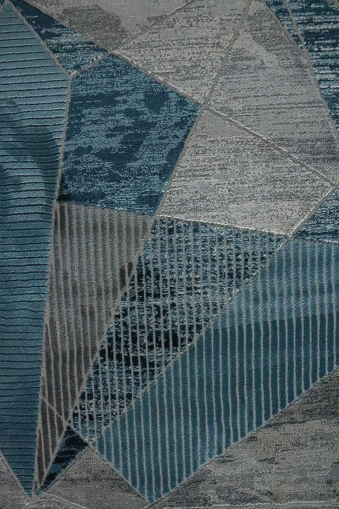 Turkish Modern Festival 1 Rug - 3.28 x 13.1 FT - Gray and Blue - Superior Comfort, Modern Style Accent Rugs - V Surfaces