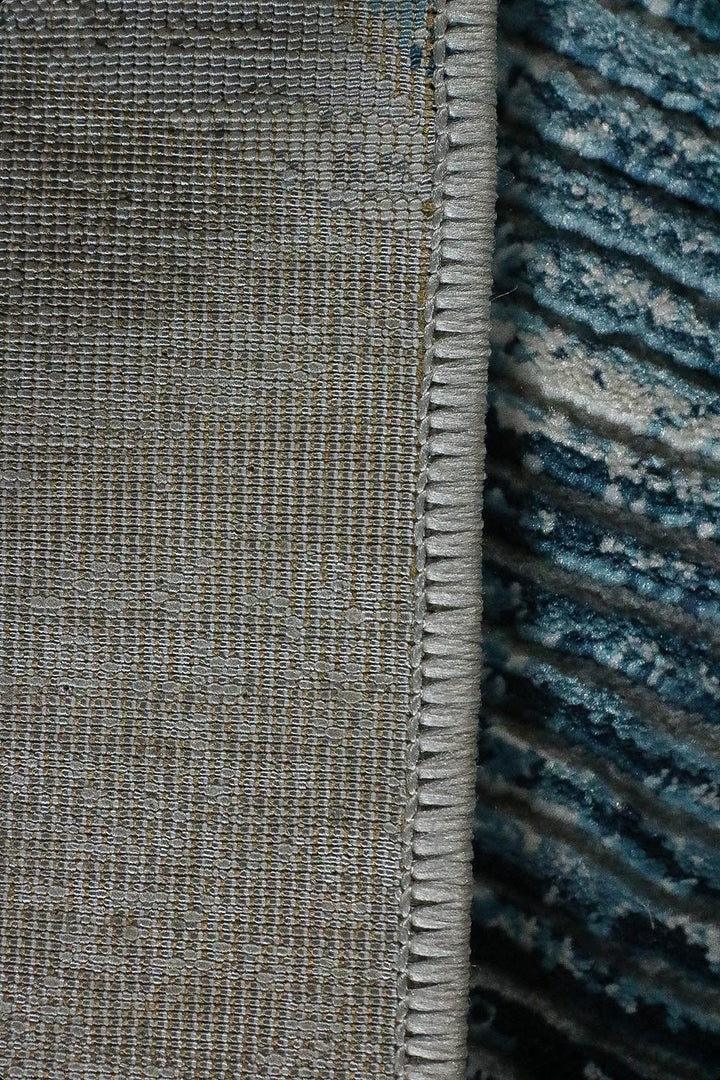 Turkish Modern Festival 1 Rug - 3.28 x 13.1 FT - Gray and Blue - Superior Comfort, Modern Style Accent Rugs - V Surfaces