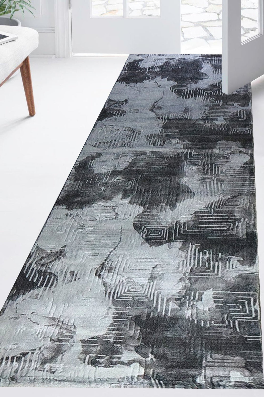 Turkish Modern Festival -1 Rug - 3.3 x 9.8 FT - Gray - Superior Comfort, Modern & Contemporary Style Accent Rugs - V Surfaces