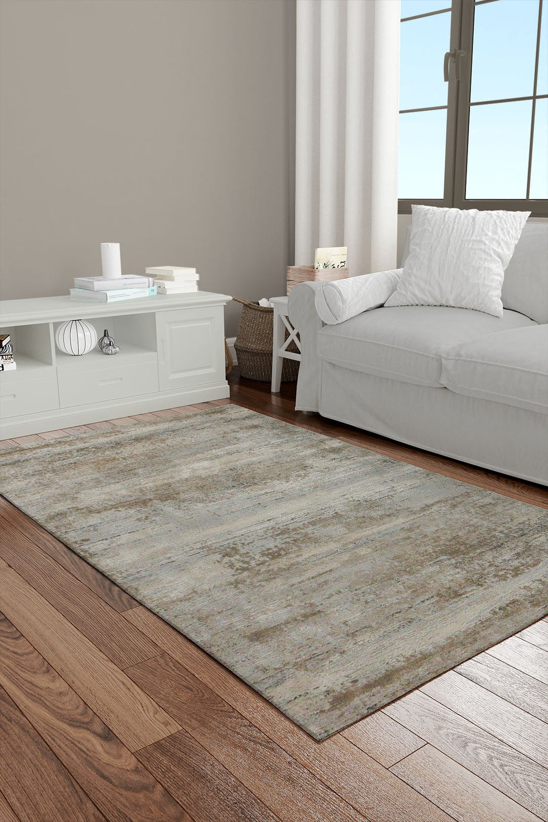 Turkish Modern Festival - 1 Rug - 3.9 x 5.9 FT - Beige - Superior Comfort, Modern Style Accent Rugs - V Surfaces
