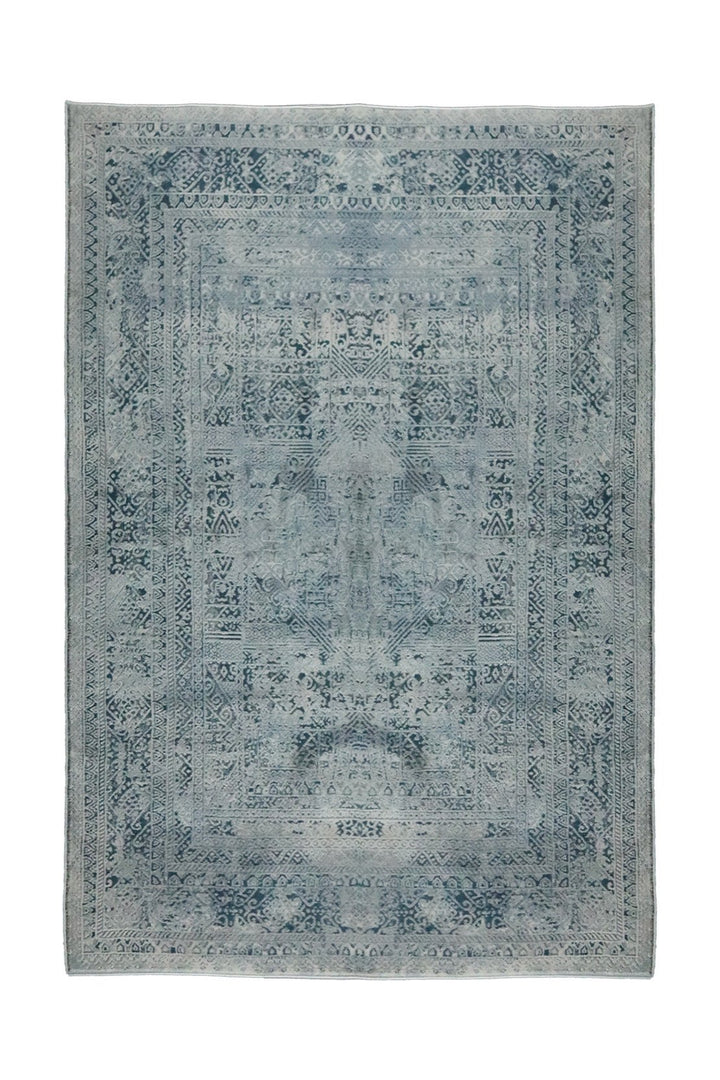 Turkish Modern Festival 1 Rug - 5.2 x 7.2 FT - Blue and Gray - Superior Comfort, Modern Style Accent Rugs - V Surfaces