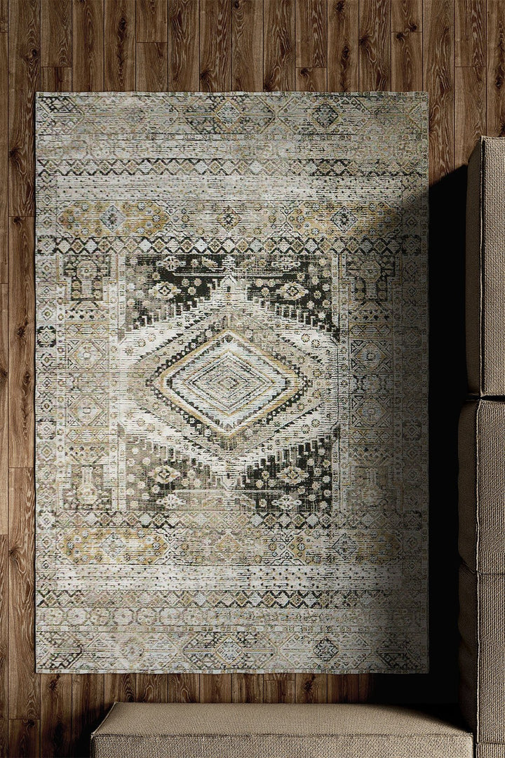 Turkish Modern Festival - 1 Rug - 5.2 x 7.5 FT - Beige & Gray - Superior Comfort, Modern Style Accent Rugs - V Surfaces