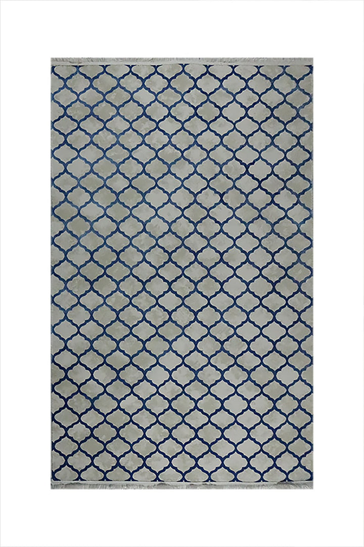 Turkish Modern Festival 1 Rug - 5.2 x 7.5 FT - Gray and Blue - Superior Comfort, Modern Style Accent Rugs - V Surfaces