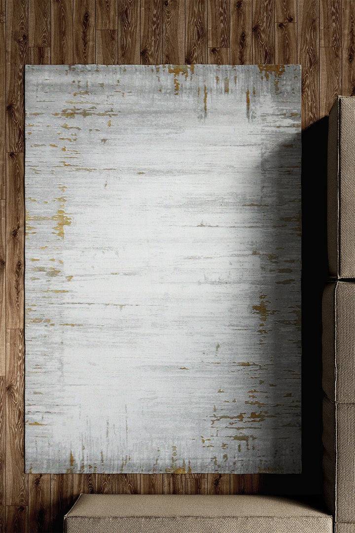 Turkish Modern Festival 1 Rug - 5.2 x 7.5 FT - Gray and Brown - Sleek and Minimalist for Chic Interiors - V Surfaces