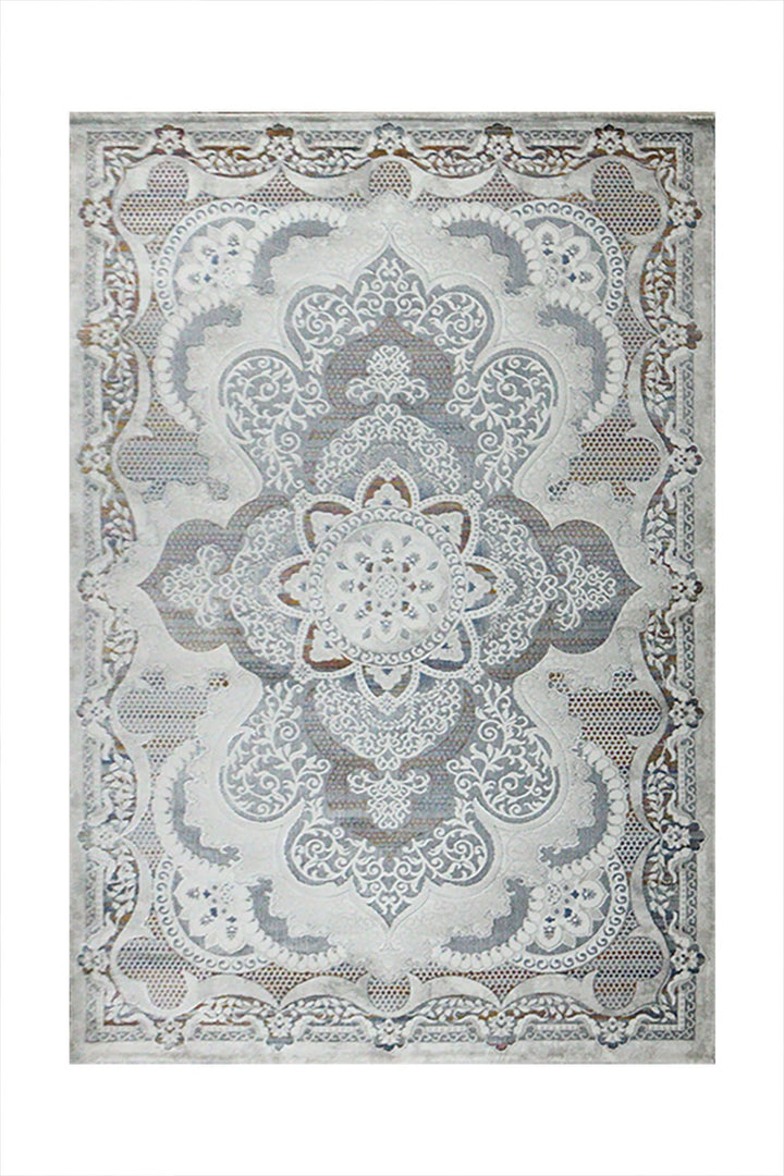 Turkish Modern Festival 1 Rug - 5.2 x 7.5 FT - Gray - Sleek and Minimalist for Chic Interiors - V Surfaces