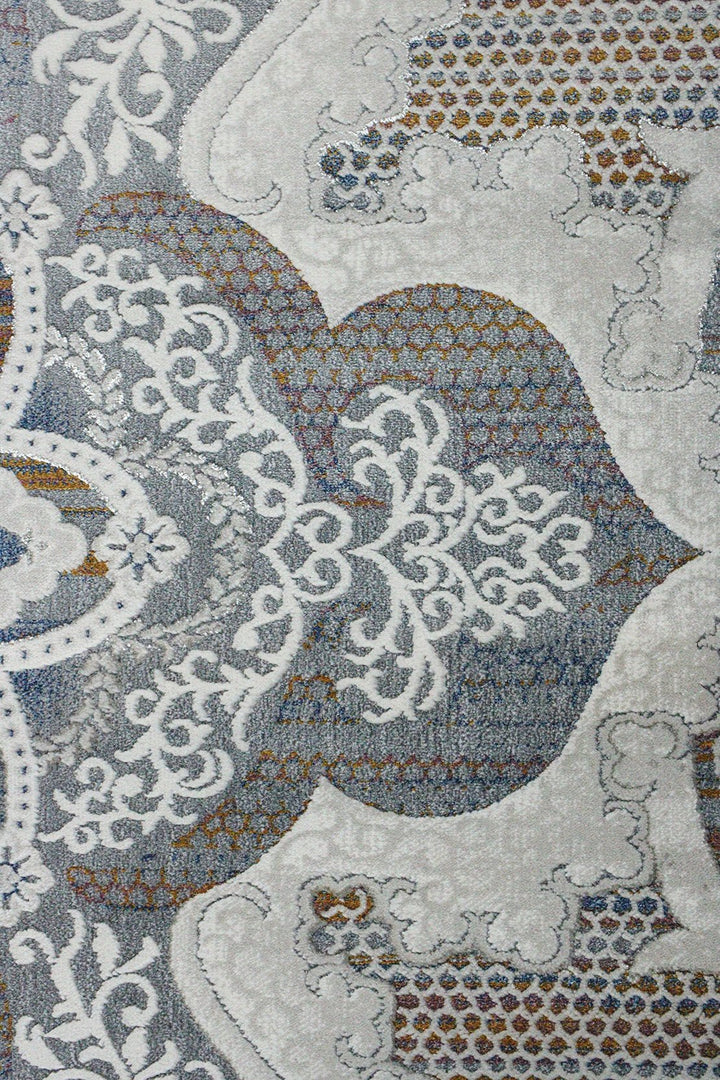 Turkish Modern Festival 1 Rug - 5.2 x 7.5 FT - Gray - Sleek and Minimalist for Chic Interiors - V Surfaces