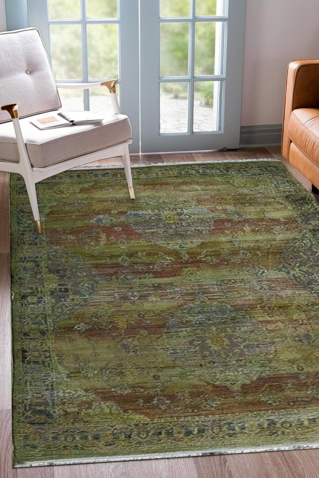 Turkish Modern Festival 1 Rug - 5.24 x 7.54 FT - Gray and Yellow - Superior Comfort, Modern Style Accent Rugs - V Surfaces