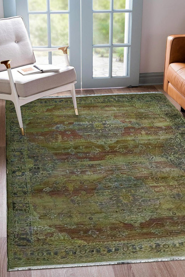 Turkish Modern Festival 1 Rug - 5.24 x 7.54 FT - Gray and Yellow - Superior Comfort, Modern Style Accent Rugs - V Surfaces