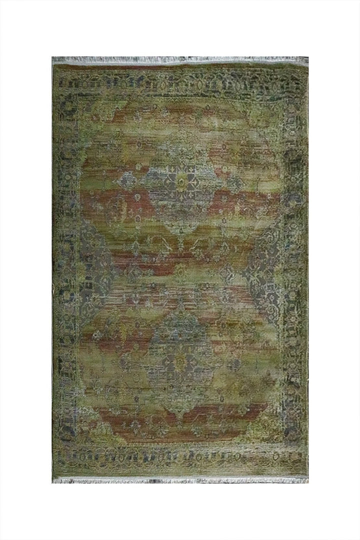 Turkish Modern Festival 1 Rug - 5.24 x 7.54 FT - Gray and Yellow - Superior Comfort, Modern Style Accent Rugs - V Surfaces