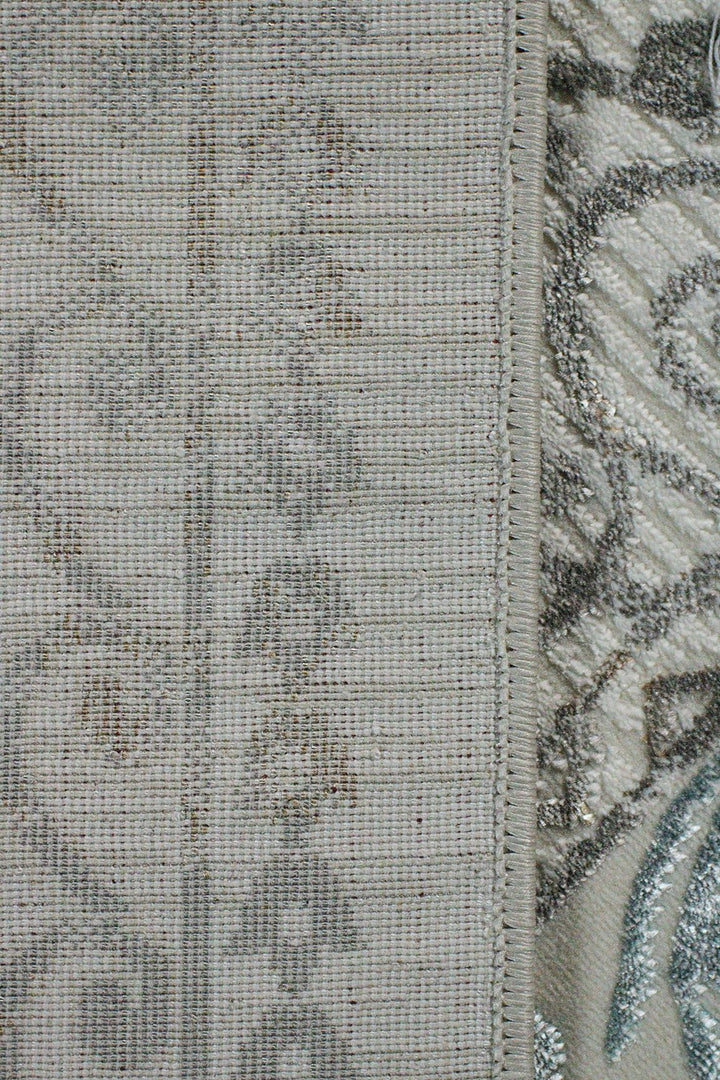 Turkish Modern Festival 1 Rug - 6.5 x 9.5 FT - Blue and Gray - Sleek and Minimalist for Chic Interiors - V Surfaces