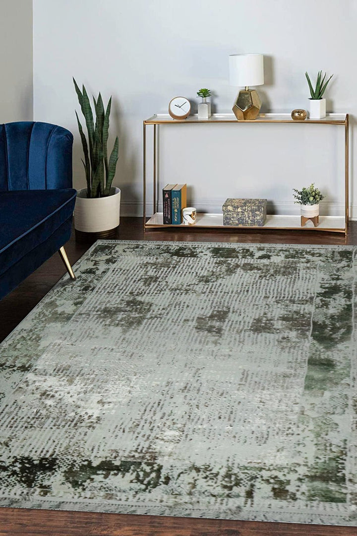 Turkish Modern Festival 1 Rug - 6.5 x 9.5 FT - Gray and Cream - Superior Comfort, Modern Style Accent Rugs - V Surfaces